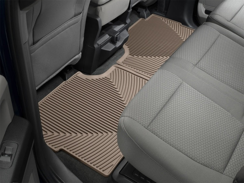 WeatherTech 17+ Ford F-250 / F-350 / F-450 / F-550 Crew Cab Rear Rubber Mats - Tan
