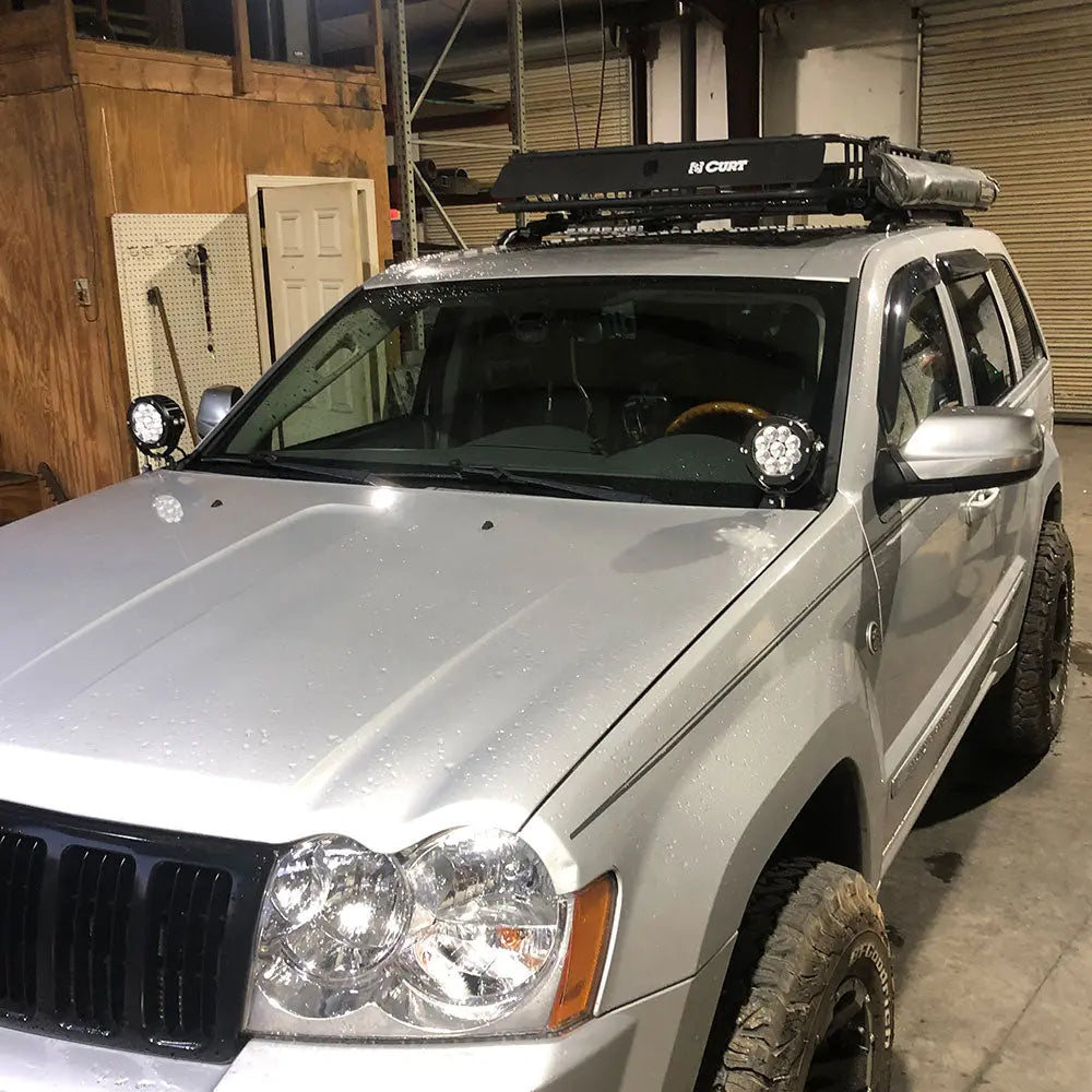 2005-2010 Jeep Grand Cherokee WK Hood Ditch Light Mounts