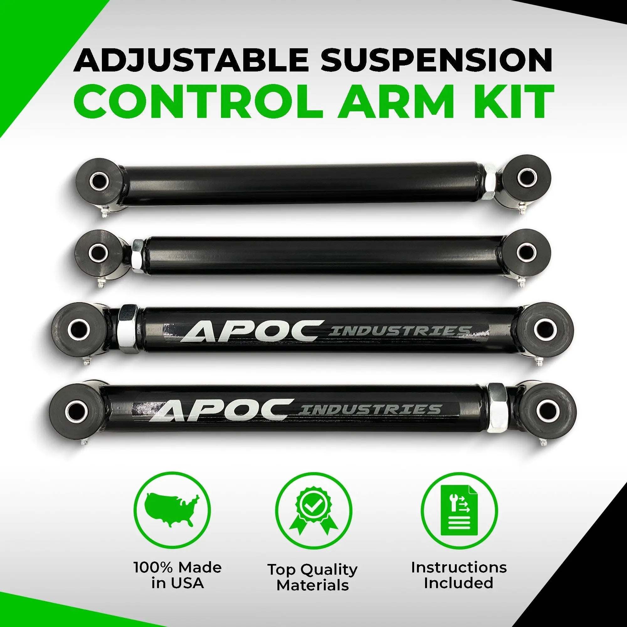 2008-2009 Dodge Ram 2500 3500 4WD adjustable control arms for stock to 6-inch lift suspension upgrade