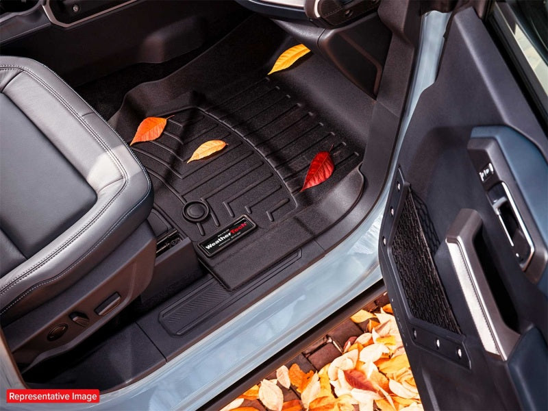 WeatherTech 2017+ Ford F-250/F-350/F-45-/F-550 Vinyl Front FloorLiner - Black (Super Cab-Suber Crew)