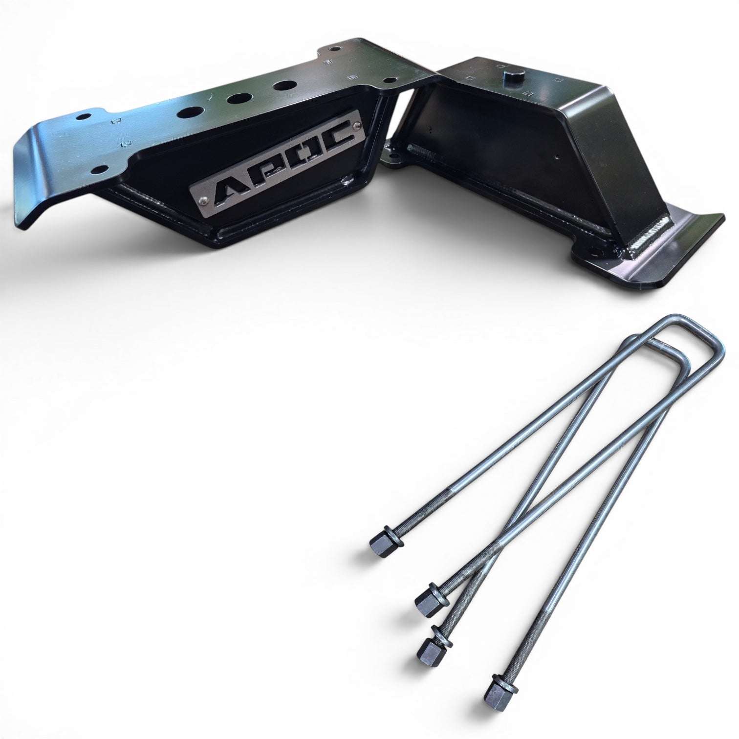 1999-2021 Toyota Tundra rear lift blocks with Apoc Compound Taper in multiple heights, black powder coat finish