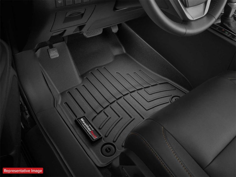 WeatherTech 2017+ Ford F-250/F-350/F-45-/F-550 Vinyl Front FloorLiner - Black (Super Cab-Suber Crew)
