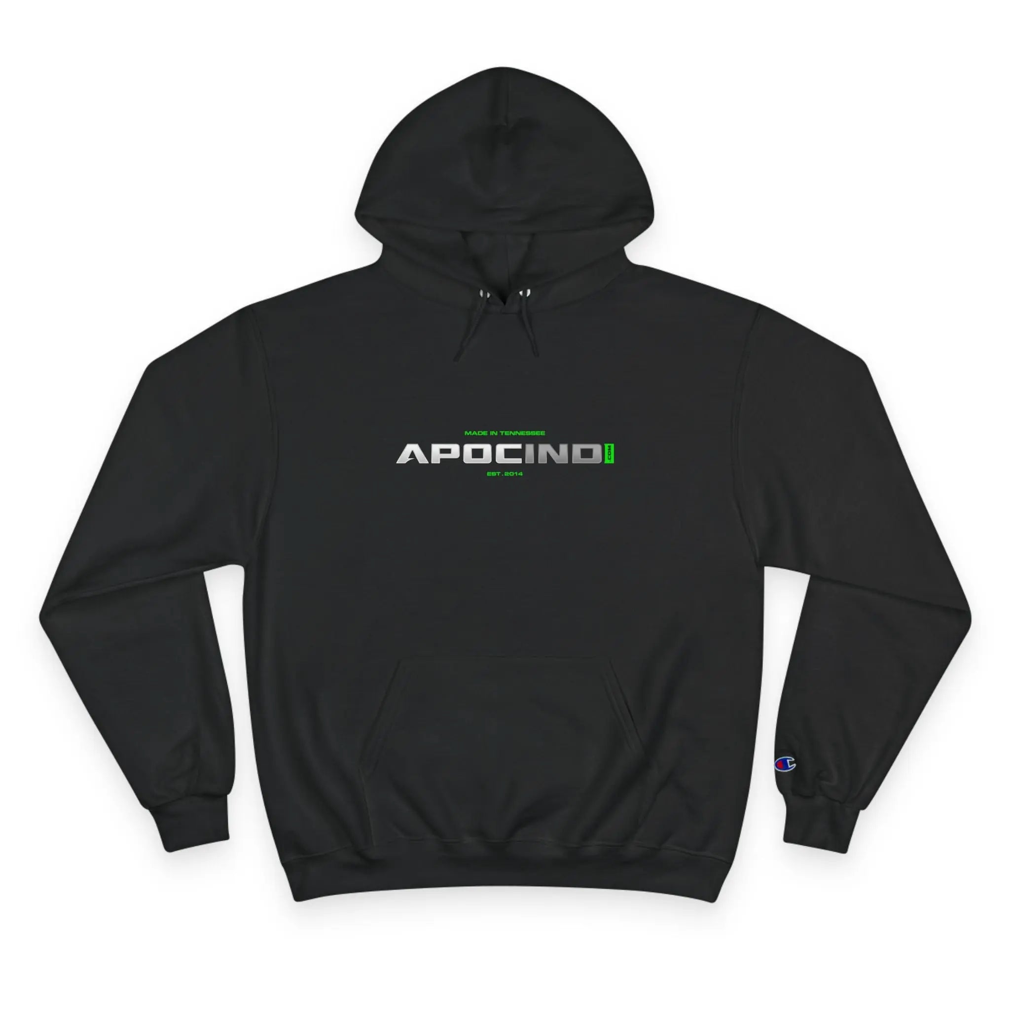 Champion Hoodie — APOC Ind Logo Streetwear Hoodie Printify