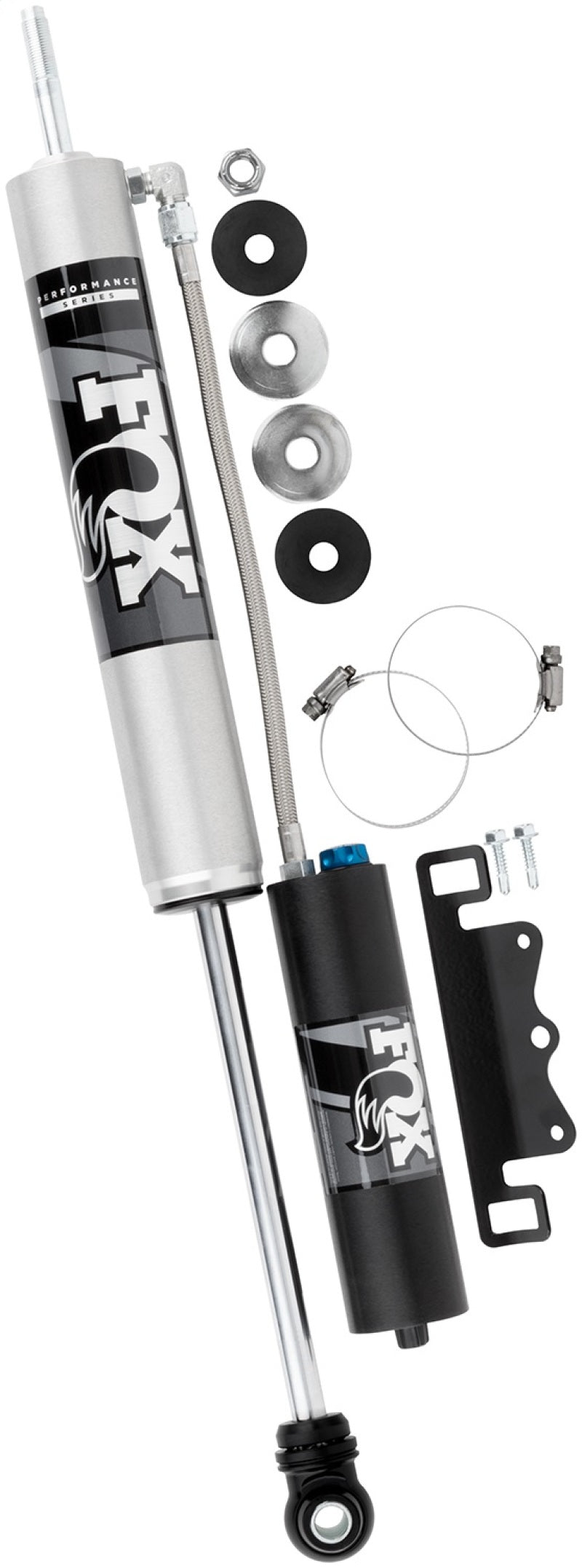 Fox 2005+ Ford Super Duty 2.0 Perf Series 9.6in Smooth Body Remote Res. Front Shock - CD Adj FOX