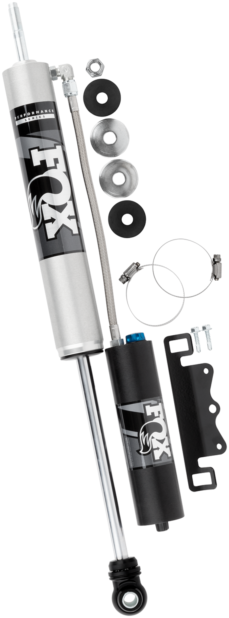 Fox 2005+ Ford Super Duty 2.0 Perf Series 9.6in Smooth Body Remote Res. Front Shock - CD Adj FOX