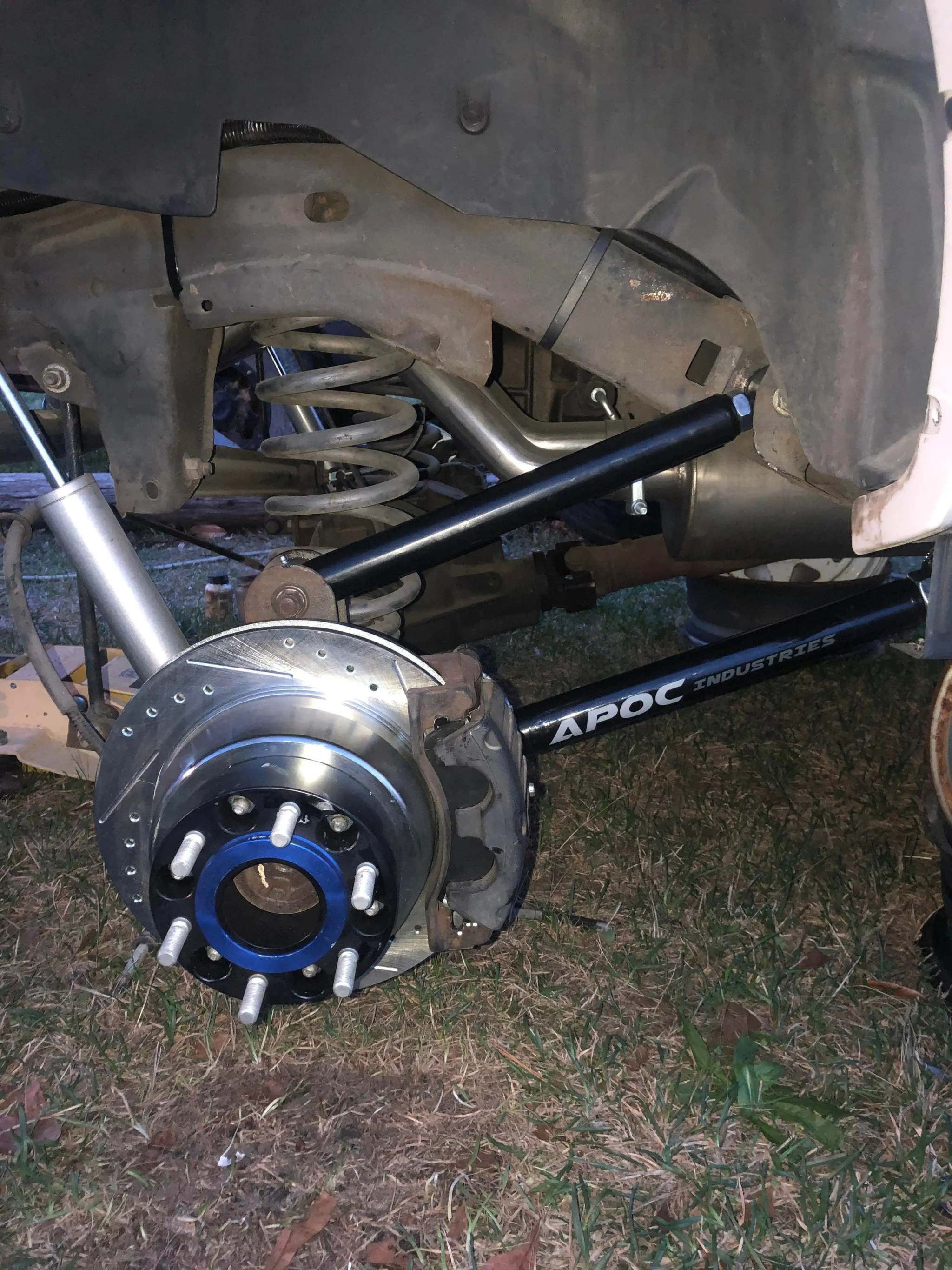 Premium 1999-2014 Chevy Tahoe/Suburban Rear Adjustable Trailing Arms | Stock to 6" Lift by Apoc Industries for enhanced stability.