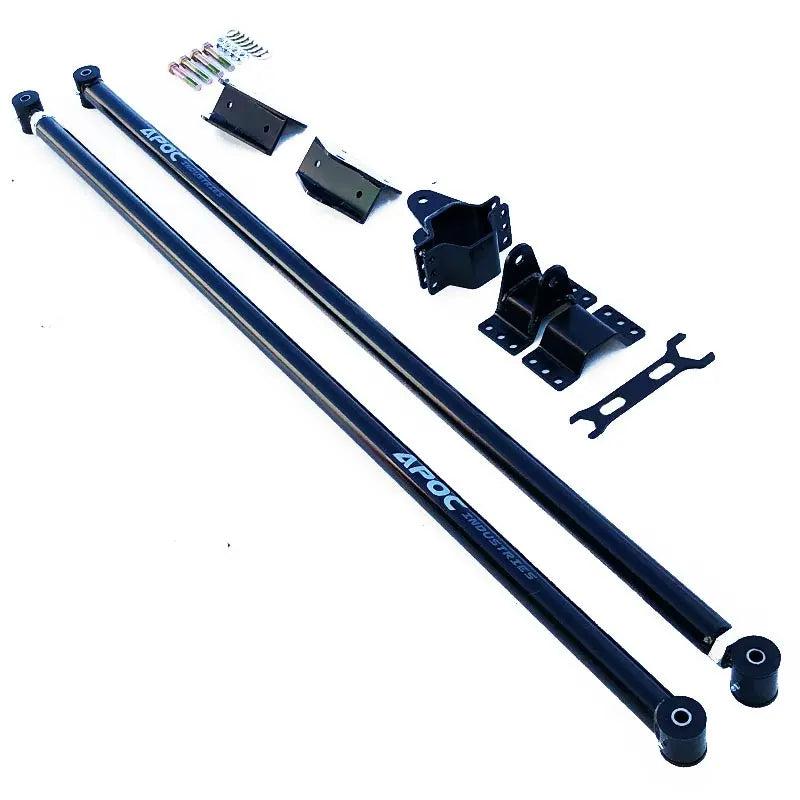 2014-2019 Chevrolet Silverado 1500 ladder traction bars installed on truck rear axle for axle wrap control