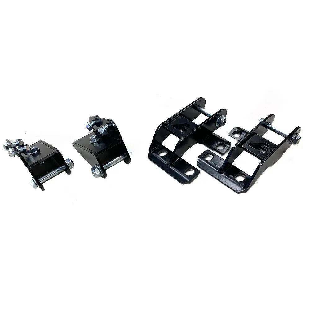 Adjustable traction bars installed on 2011-2016 Ford Super Duty F-250 with OEM U-bolt plate