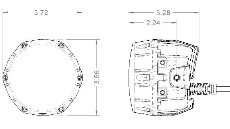 Nacho Lighting Quatro Combo 4in. Offroad LED Light - Pair