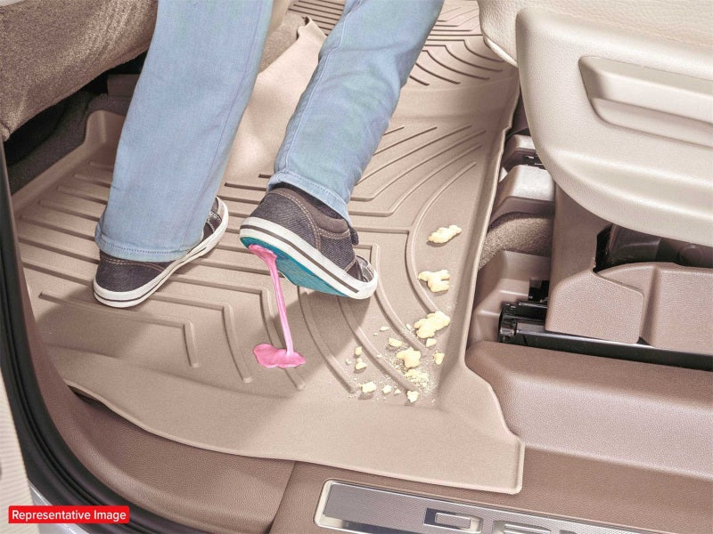 WeatherTech 2015+ Ford F-150 Rear FloorLiner HP - Tan