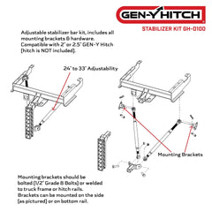 Gen Y 2In Stabilizer Kit for 10K/16K Hitches GEN-Y Hitch