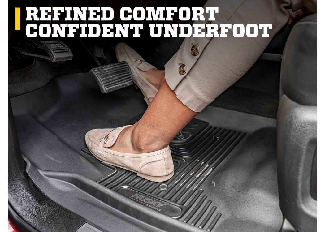 Husky Liners 2017 Ford F-250/350 Super Duty Standard Cab WeatherBeater Black Front Floor Liners