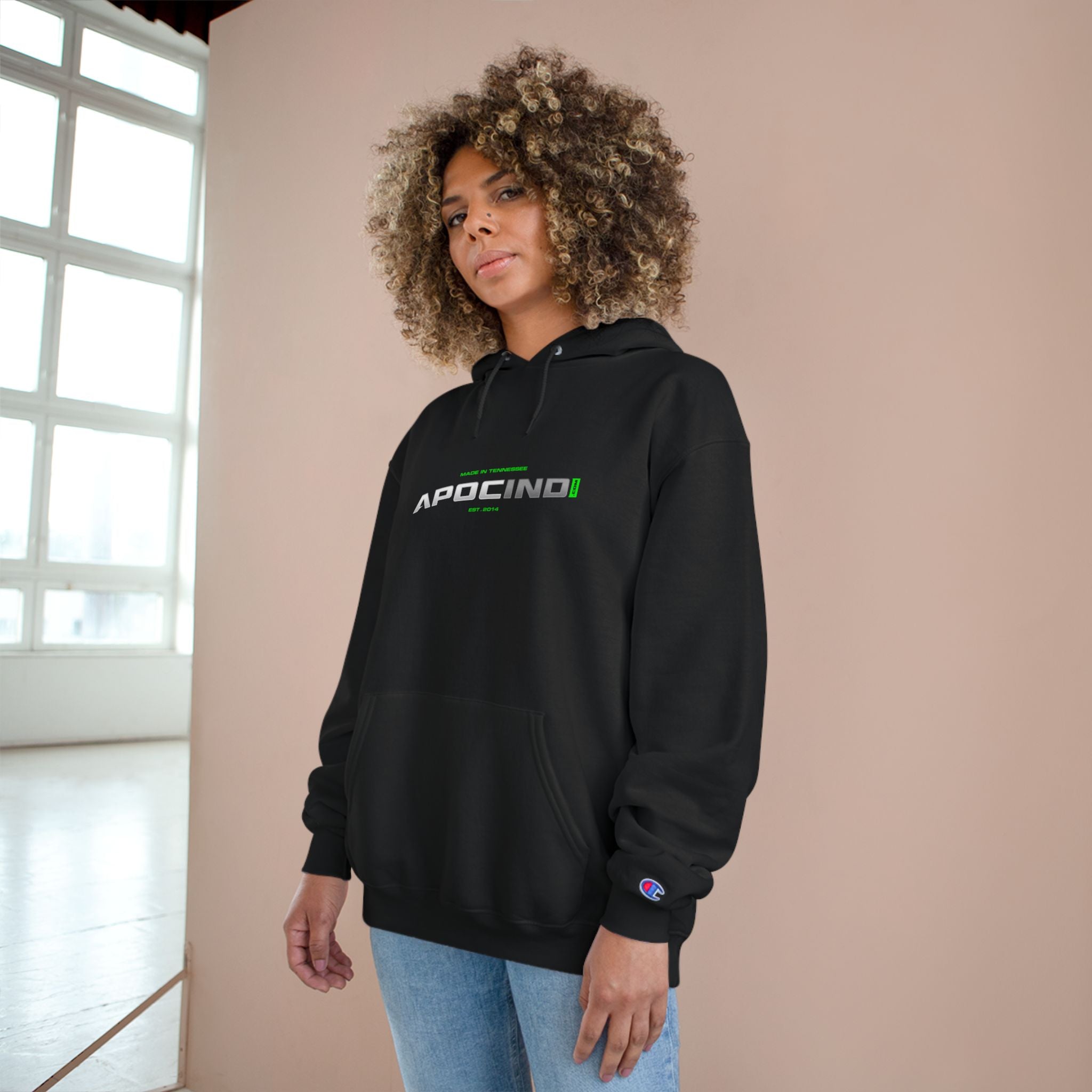 Champion Hoodie — APOC Ind Logo Streetwear Hoodie