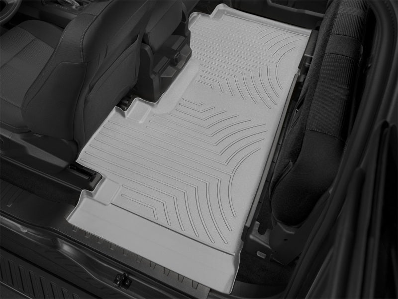 WeatherTech 2017+ Ford F-250/F-350/F-450 SuperCab Rear FloorLiner - Grey (w/ 1st Row Bench Seat)