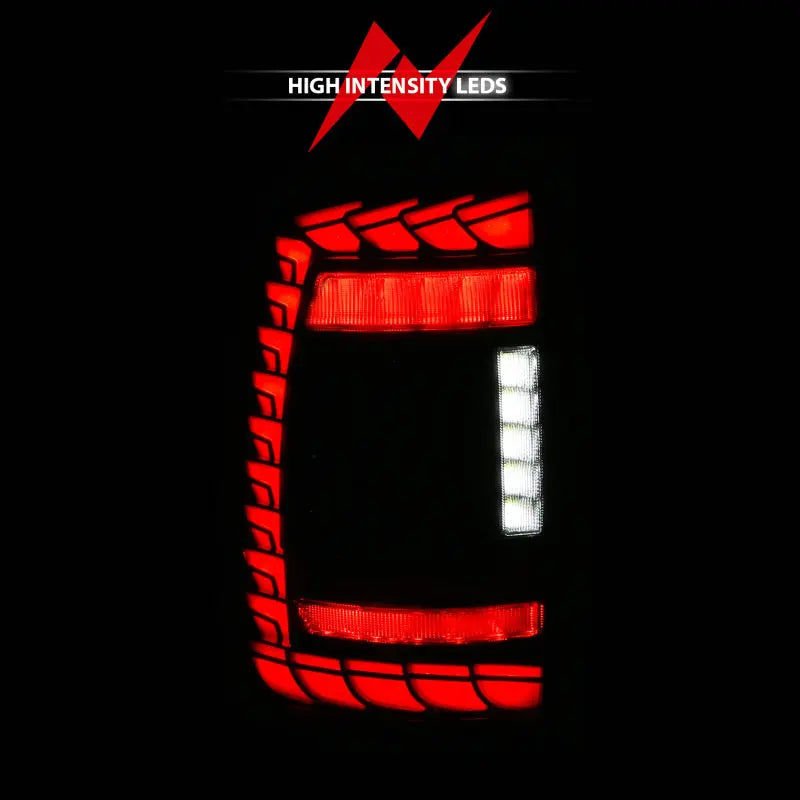 ANZO 19-24 RAM 2500/3500 Full LED Tail Lights SeqSig Black - Pair