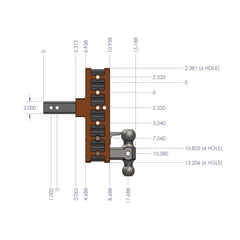 Gen Y Mega Duty 2In Shank 1500 lb TW 10K Drop Hitch GEN-Y Hitch