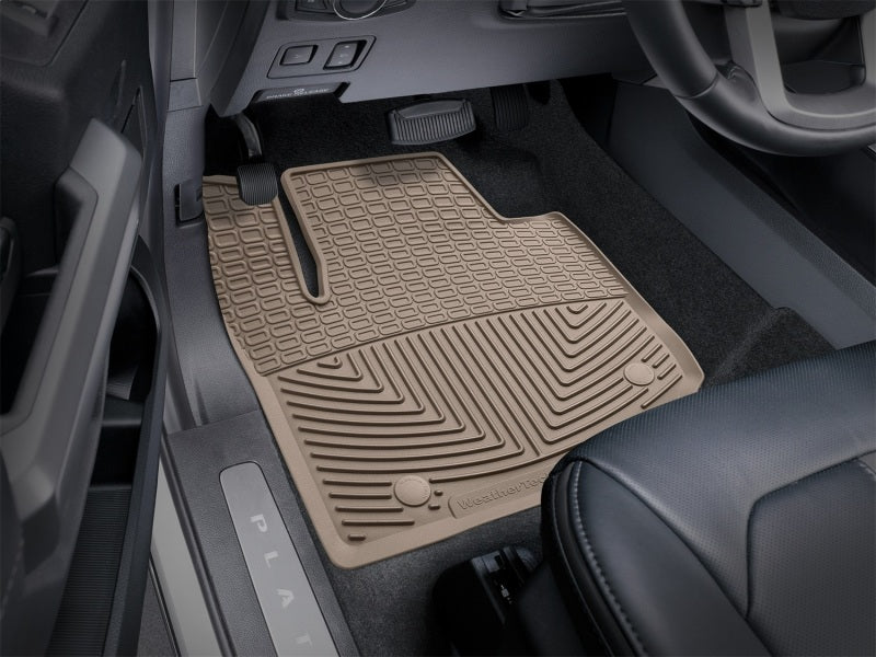 WeatherTech 2017+ Ford F-250/F-350/F-450/F550 (Crew Cab & SuperCab) Front Rubber Mats - Tan