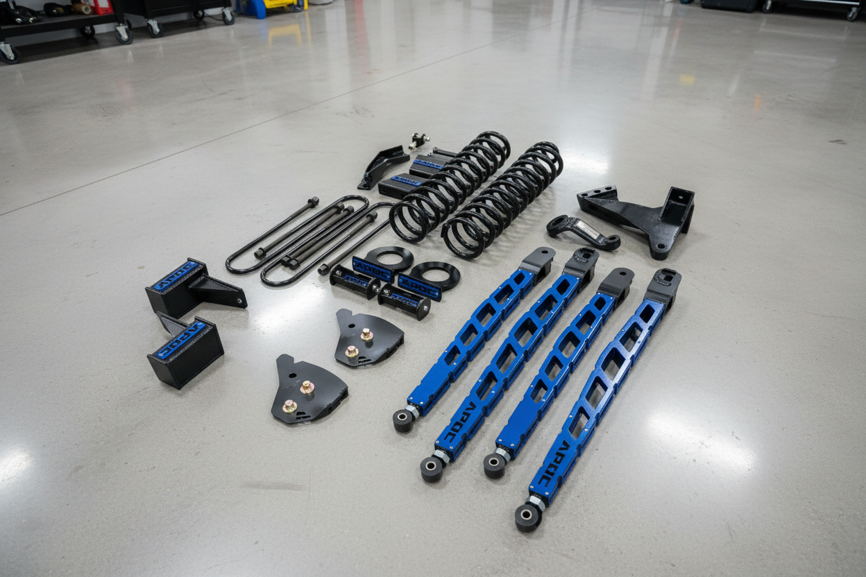 2017-2022 Ford F-250 Superduty 6" lift kit 4 link conversion 4wd Diesel (Boxed arm w/ face plates)