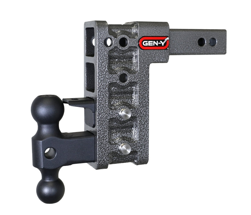 Drop Hitch 7.5" pintle lock Gen-Y heavy mega duty 2" shank dual ball