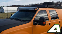 Ford Excursion DOUBLE STACK Roof Mounts for 54" Curved LED Light Bar 2000-2005 - Apoc Industries
