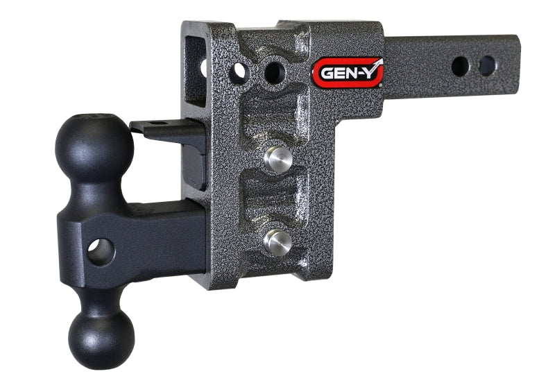 Drop Hitch 5" pintle lock Gen-Y heavy mega duty 2" shank dual ball
